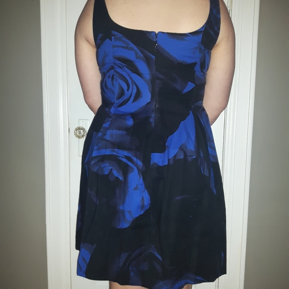 Blue and Black Floral Dress - Picture 5 of 8